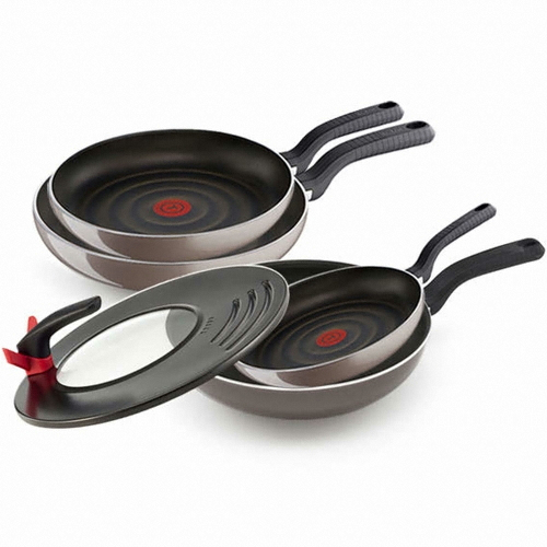 테팔 ㅤ쏘옵티말 티타늄코팅 프라이팬 5종세트 (팬20,28,30+궁중28+멀티뚜껑)_이미지