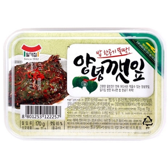 일미농수산 일가집 양념깻잎 170g이미지입니다. 누르면 해당 게시물로 새창이동합니다.