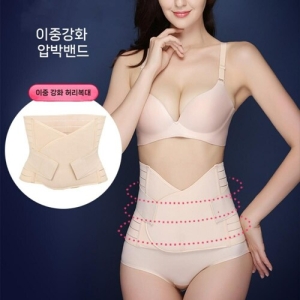 여자 메쉬 뱃살 이중 강화 허리 보호 보정 밴드 복대