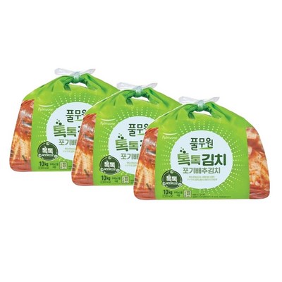 풀무원 톡톡 포기김치 10kg (3개)_이미지