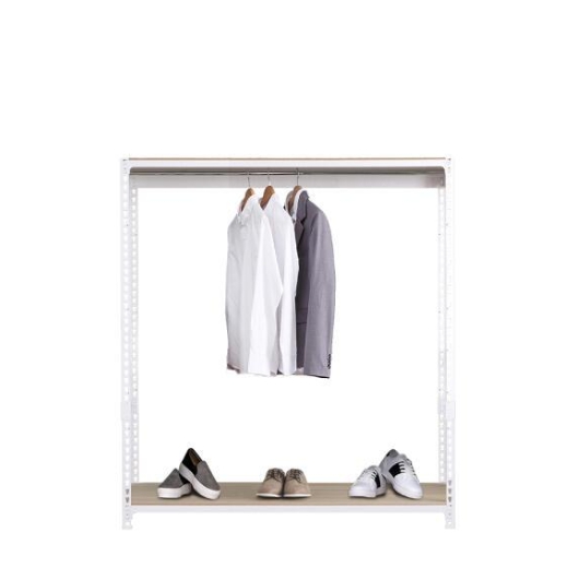 스피드랙 드레스룸 시스템 철제 행거봉1개 2단 행거 1200x600 (150cm(높이))_이미지