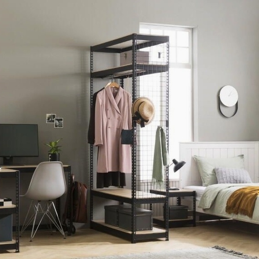 스피드랙 드레스룸 시스템 철제 행거봉1개 2단 행거 1200x600 (150cm(높이))_이미지