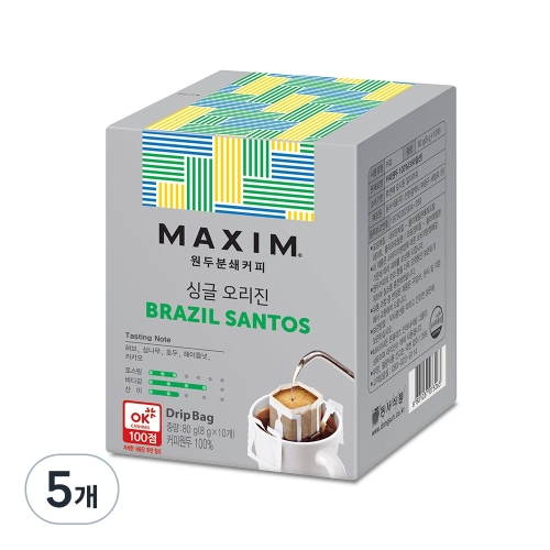 동서식품 맥심 싱글 오리진 브라질 산토스 10T (5개)_이미지