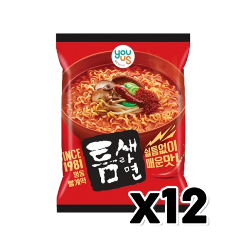 팔도 틈새라면 빨계떡 120g (12개)_이미지