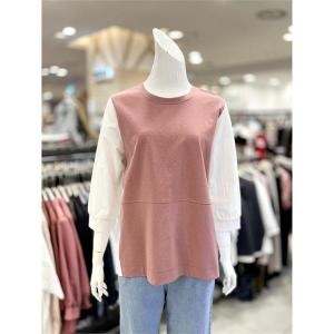 트리아나 소고 세 존01 배색 오버핏 블라우스 AJ1BA11-2 S12456904_이미지