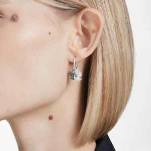 스와로브스키 Swan 블랙 로듐 드롭 귀걸이 5705728_이미지