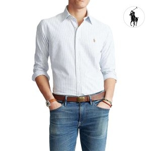 폴로랄프로렌 폴로 버튼다운 커스텀핏 옥스포드 남성 긴팔 남방 셔츠 710792041-004