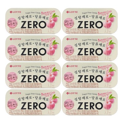 롯데제과 제로 피치민트 캔디 28g (8개)_이미지
