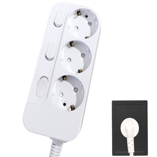 케이텍코리아 케이텍 3구 16A 개별스위치 고용량 멀티탭 (1.5m)_이미지