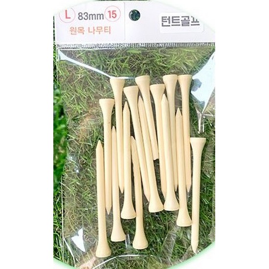 턴트골프 원목 대나무 골프티 롱티 83mm (15개)_이미지
