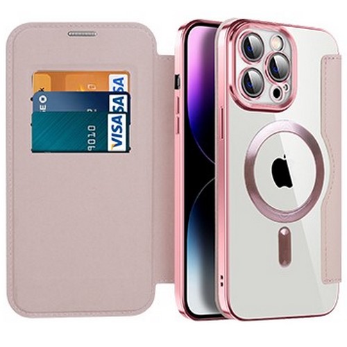 수나르 갤럭시S23 FE 맥세이프 클리어백 가죽 플립커버 케이스_이미지