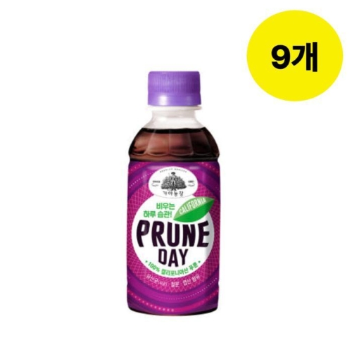 웅진식품 가야농장 캘리포니아 푸룬데이 200ml (9개)