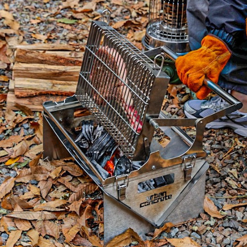 어반콘크리트 원터치 그릴 바비큐 회전 그릴 2종 세트_이미지