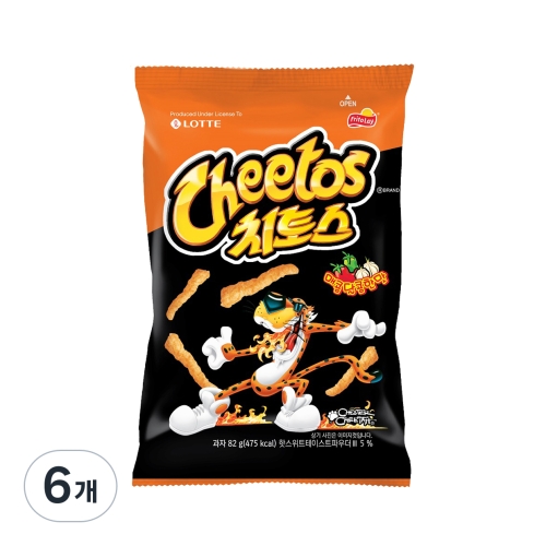 롯데제과 치토스 매콤달콤한맛 82g (6개)