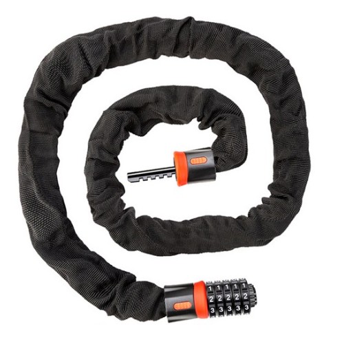 카템 강철체인 자물쇠 와이어 락 1.5m (레드)_이미지