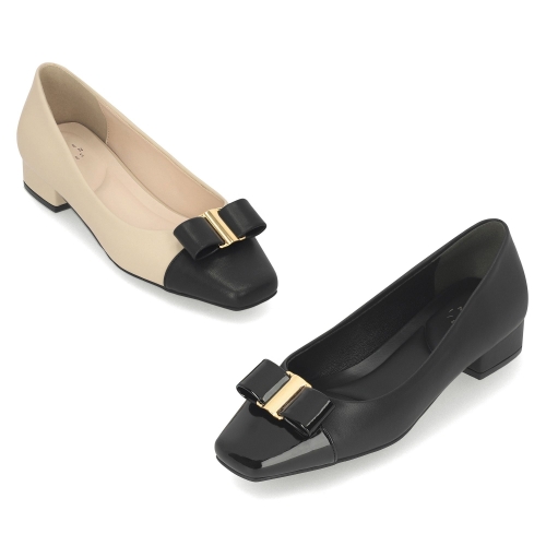 엘칸토 여성 리본 플랫 펌프스_LCWD86I513_이미지