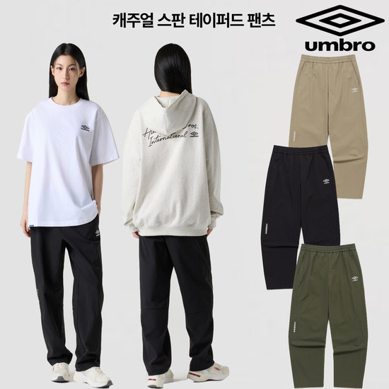 엄브로 백 캐주얼 스판 테이퍼드 팬츠 UR123CPT13_이미지