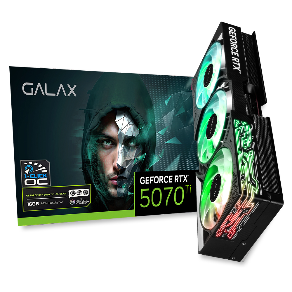 갤럭시 GALAX 지포스 RTX 5070 Ti BLACK OC D7 16GB
