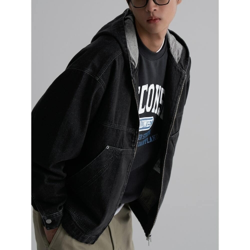 삼성물산 에잇세컨즈 데님 후드 블루종 블랙 455939LPC5_이미지