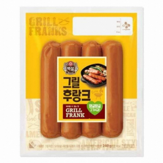 CJ제일제당 백설 그릴후랑크 오리지널 240g (4개)_이미지