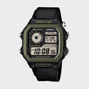 텐피엠 CASIO 카시오 AE-1200WHB-1B 남성시계 우레탄밴드 디지털시계