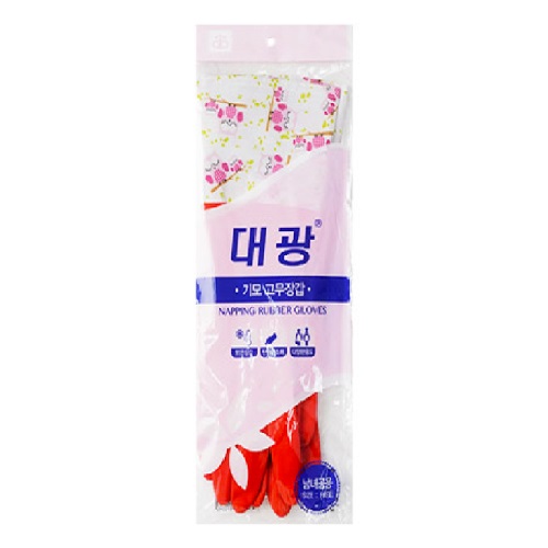 오런 대광 기모 고무장갑 (대) (1켤레)_이미지