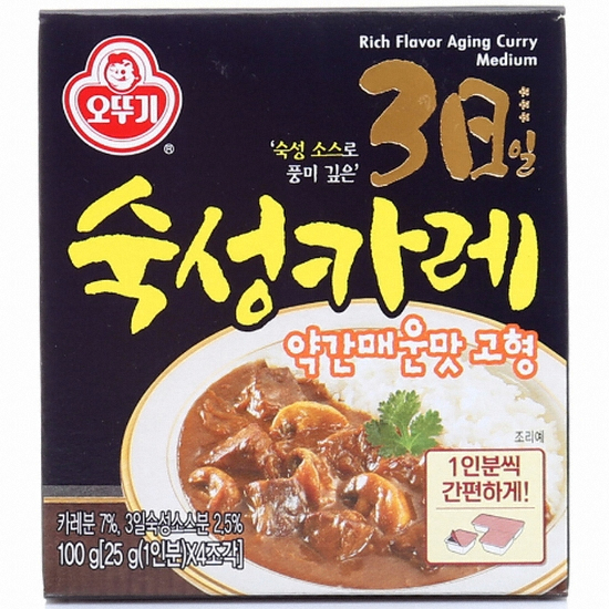 오뚜기  3일 숙성카레 약간매운맛 고형 100g[1개]