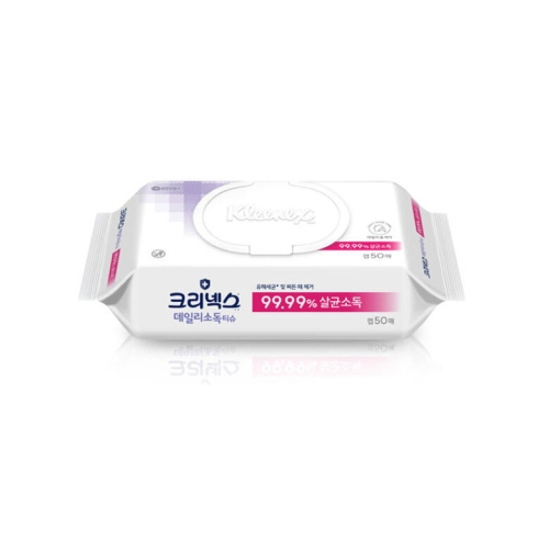 크리넥스 데일리 소독 티슈 50매 (1팩)_이미지