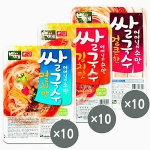 멸치맛쌀국수10개 + 김치맛쌀국수10개 + 얼큰한쌀국수10개