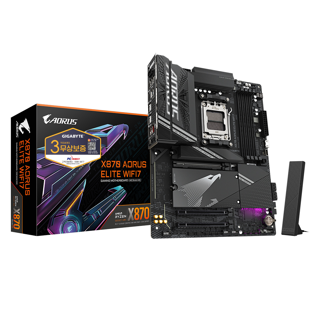 GIGABYTE X870 AORUS ELITE WIFI7 피씨디렉트이미지입니다. 누르면 해당 게시물로 새창이동합니다.