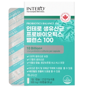 인테로 생유산균 프로바이오틱스 밸런스100 60캡슐_이미지