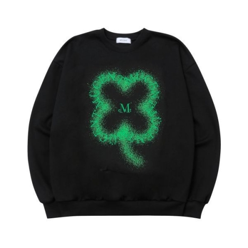 무센트 MUCENT 클로버 레터링 루즈핏 롱슬리브 맨투맨 남녀공용 2컬러 183738_이미지