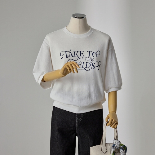 커스텀에이블 레터링 라운드 반팔 맨투맨_T2604TS046A_이미지