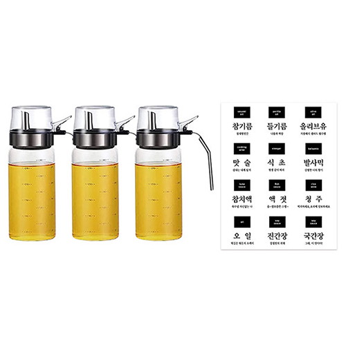 이우아여사 더 쉐프 내열유리 팝업 오일병 300ml (3개)_이미지