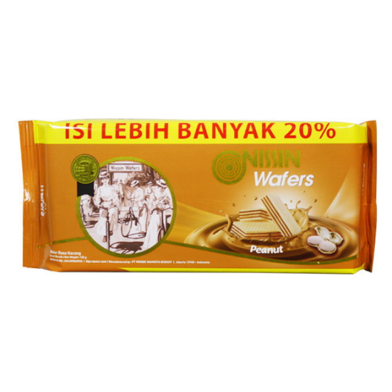 Monde Mahkota Biskuit NISSIN 니신와퍼 땅콩맛 132g (1개)