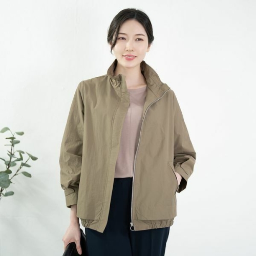 모슬린 엄마옷 면 셔링 숏 점퍼 MQG126125 마담 미시 중년여성 빅사이즈 할머니옷 50대 60대 70대