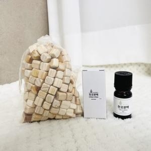 피톤치드 방향제 편백 오일 원액 10ml + 편백나무큐브
