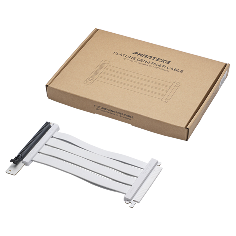 Phanteks VERTICAL GPU RISER EXTENDER PCIe 4.0 WT (Flatline 220mm/90)