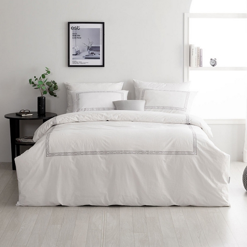 엘버트 화이트 누비이불커버