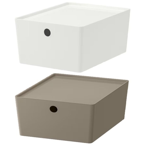 이케아 KUGGIS 쿠기스 수납함+뚜껑 (26x35x15cm)_이미지