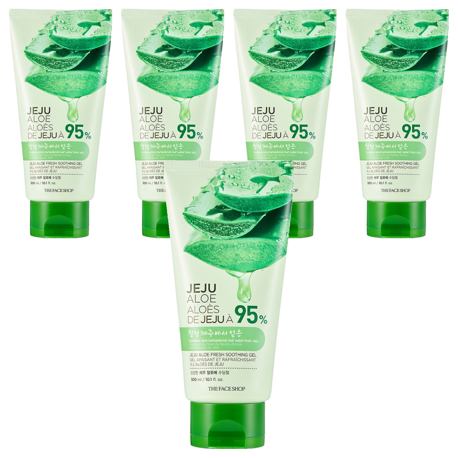 더페이스샵 신선한 제주 알로에 수딩젤 튜브형 300ml (5개)_이미지