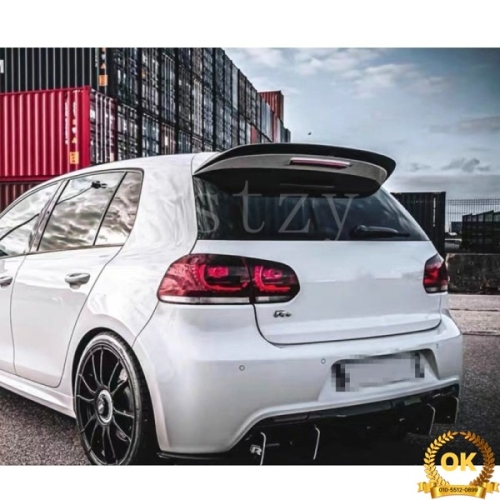 폭스 바겐 골프 6 GTI R20 2010-2013 해치백 자동차 뒷 지붕 스포일러 윙 트렁크 립 캡 액세서리