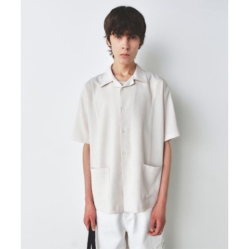 인사일런스 MD PICK INSILENCE 컷오프 오픈칼라 셔츠 IVORY IM2E2SH25IV 92580_이미지