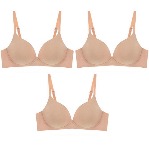 비너스 아르보 노와이어 무자극 브라 3매입 XSET007_이미지