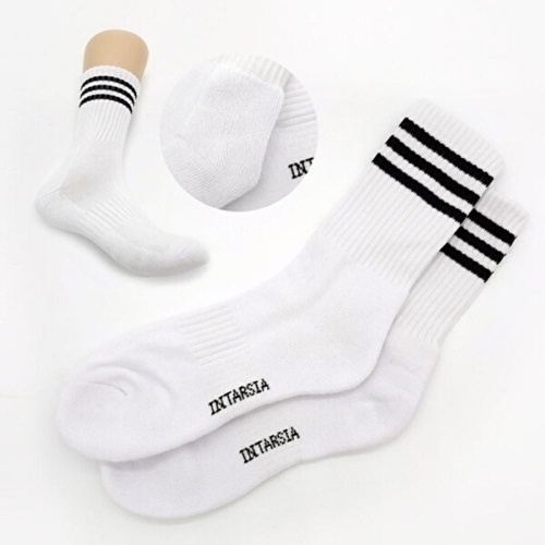 남성 VHBR8187 도톰한 세줄 라인 남자 스포츠 양말