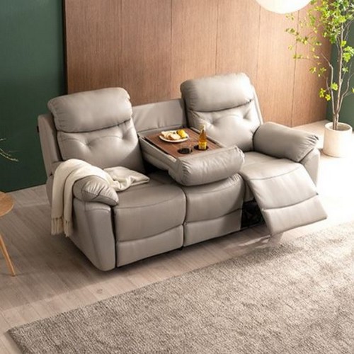 시트앤모어  샬롯 천연가죽 리클라이너 3인용