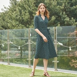 립밤 Lipbbam 바이 크레오라 데로시 카라 3/4 슬리브 롱 랩원피스 LDM11DE01_이미지