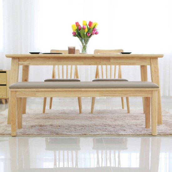 케미에르 오슬로 원목 식탁 1300 (의자2개+벤치1개)