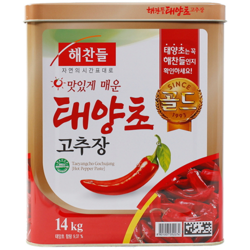 해찬들 태양초 골드 고추장 14kg (1개)_이미지
