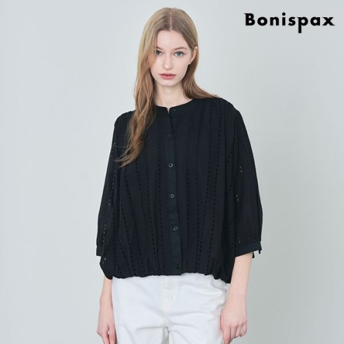 보니스팍스 펀칭 포인트 밴딩 블라우스 XP1BA009L0_이미지